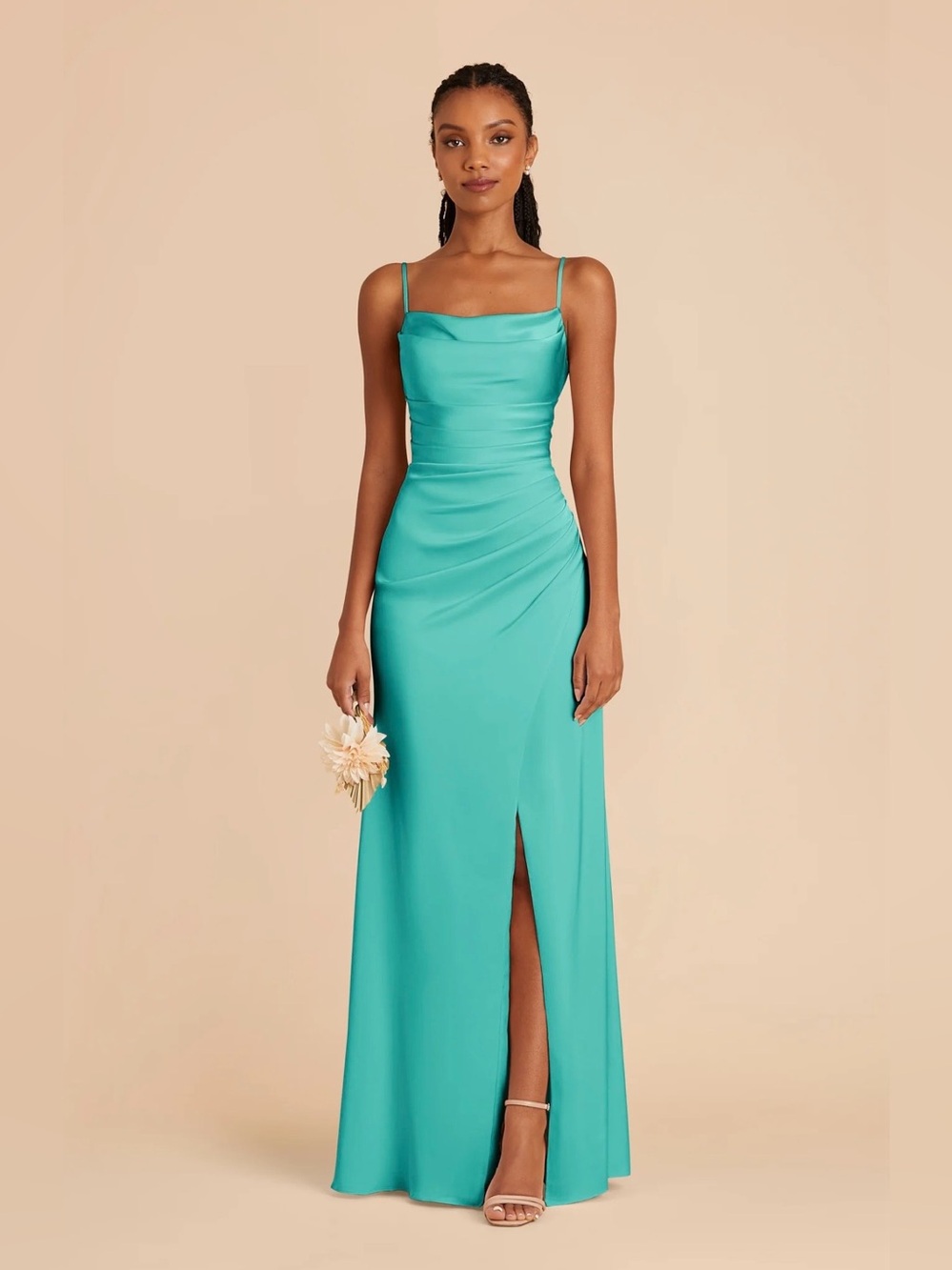 Birdy Grey Lydia Matte Satin Dress - Aquamarine - XS